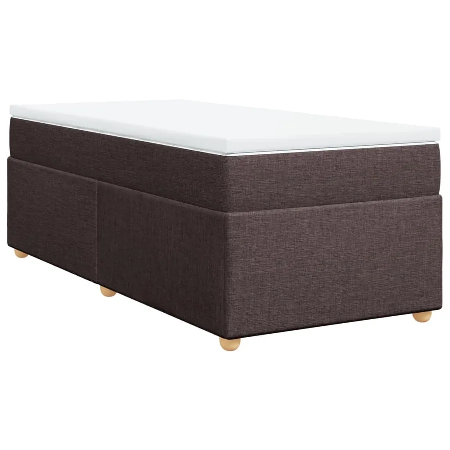 Sommier à lattes de lit avec matelas Marron foncé 90x200 cm - 9