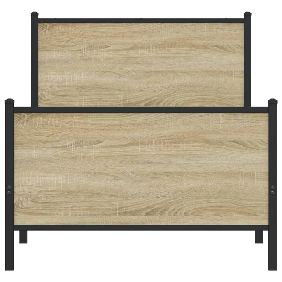 Cadre de lit en métal sans matelas chêne sonoma 80x200 cm - 5