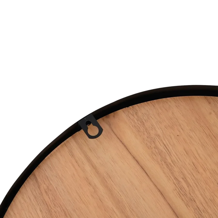 Horloge murale marron Ø39 cm fer et bois d'ingénierie - 6