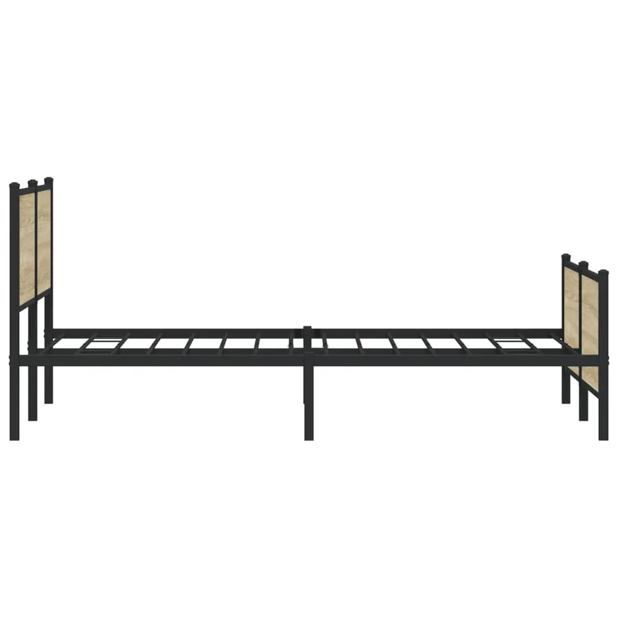 Cadre de lit en métal sans matelas chêne sonoma 200x200 cm - 6