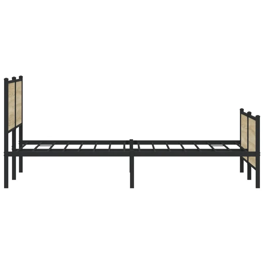 Cadre de lit en métal sans matelas chêne sonoma 183x213 cm - 6