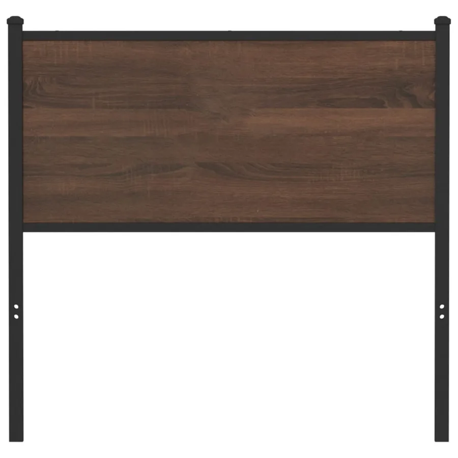 Tête de lit de remplacement chêne marron 80 cm bois d'ingénierie et acier - 3