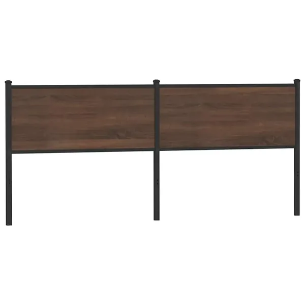 Tête de lit de remplacement chêne marron 190 cm bois d'ingénierie et acier