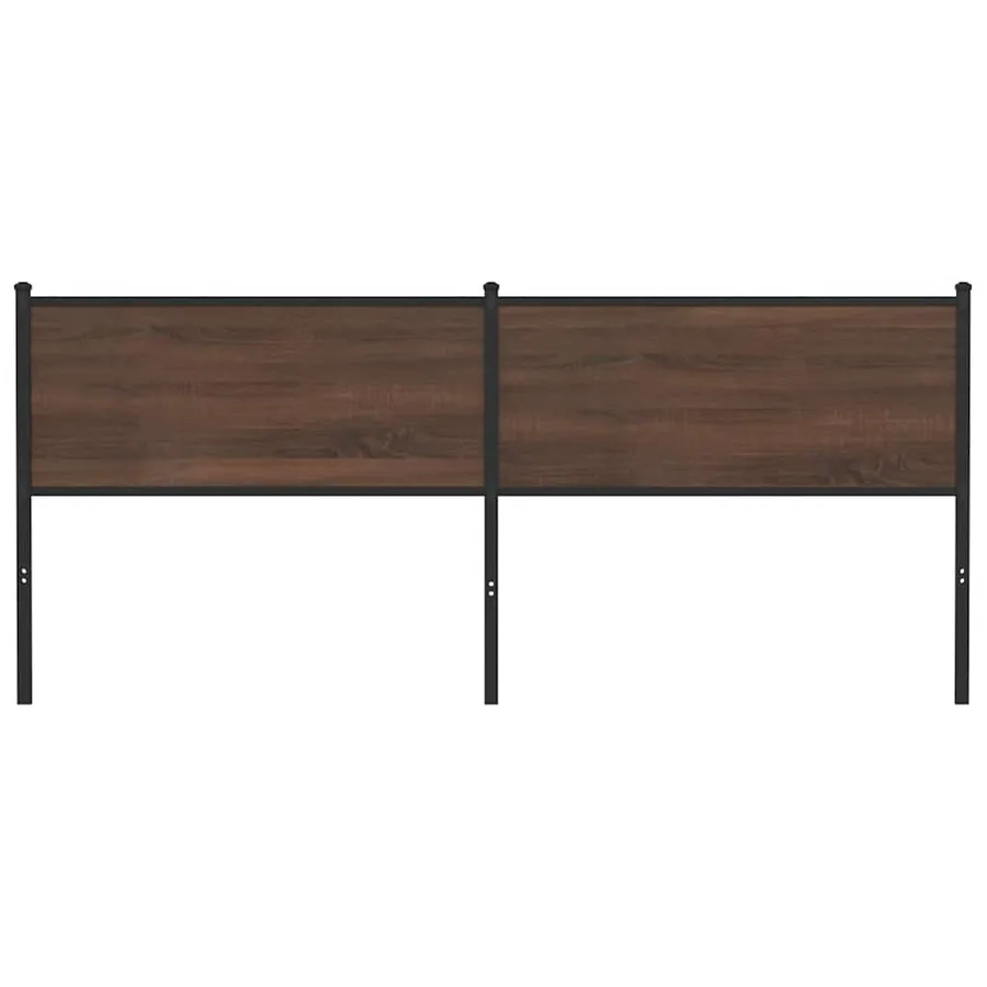 Tête de lit de remplacement chêne marron 190 cm bois d'ingénierie et acier - 3