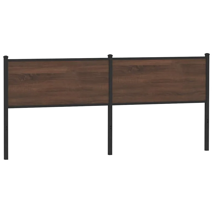 Tête de lit de remplacement chêne marron 190 cm bois d'ingénierie et acier - 5