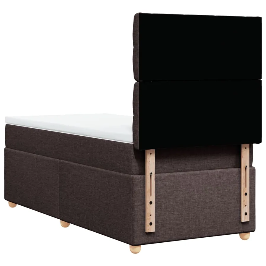 Sommier à lattes de lit avec matelas Marron foncé 100x200 cm - 6