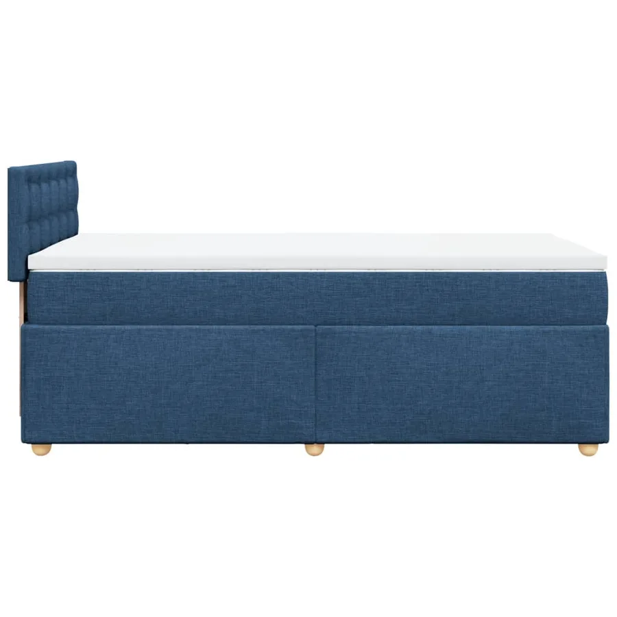 Sommier à lattes de lit avec matelas Bleu 90x200 cm Tissu - 5