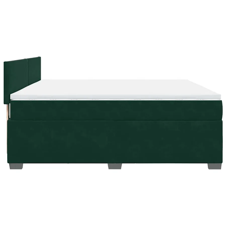 Sommier à lattes de lit et matelas Vert foncé 180x200cm Velours - 7