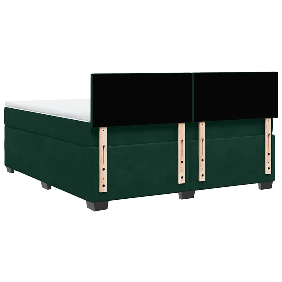Sommier à lattes de lit et matelas Vert foncé 180x200cm Velours - 8