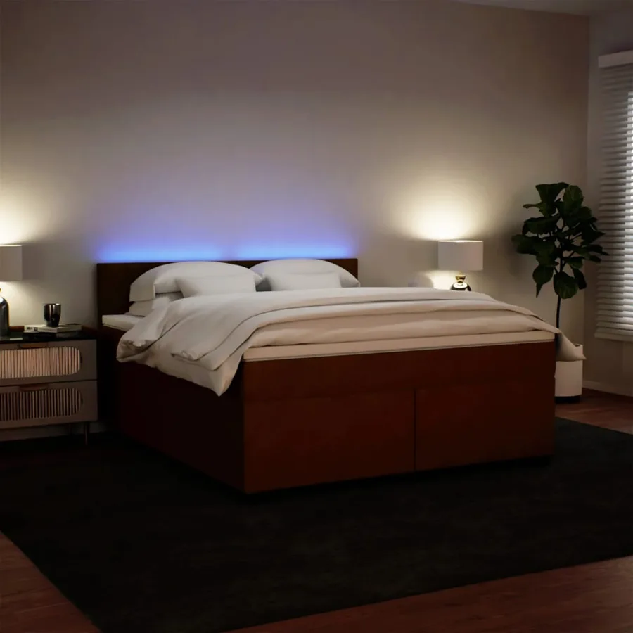 Sommier à lattes de lit avec matelas Rose 180x200 cm Velours - 4