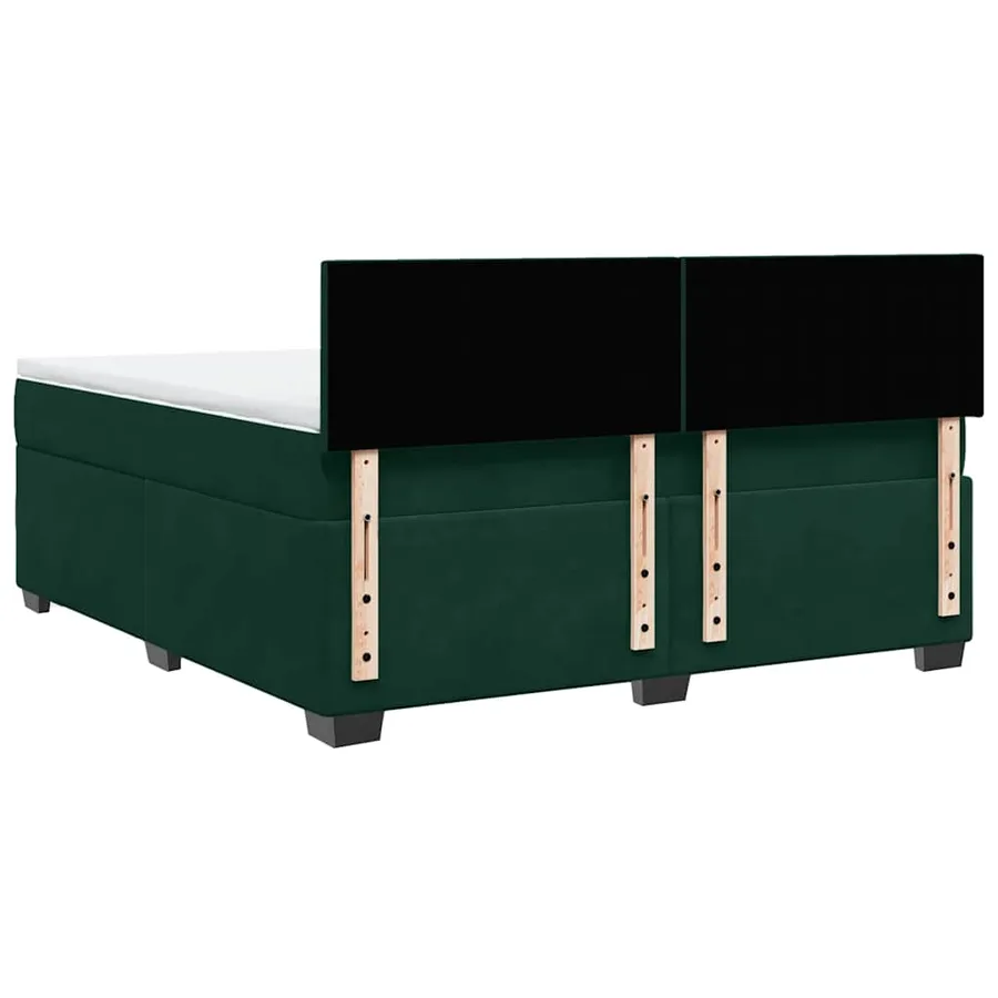 Sommier à lattes de lit et matelas Vert foncé 180x200cm Velours - 10
