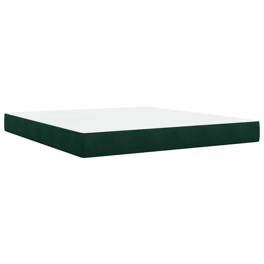 Sommier à lattes de lit et matelas Vert foncé 180x200cm Velours - 6