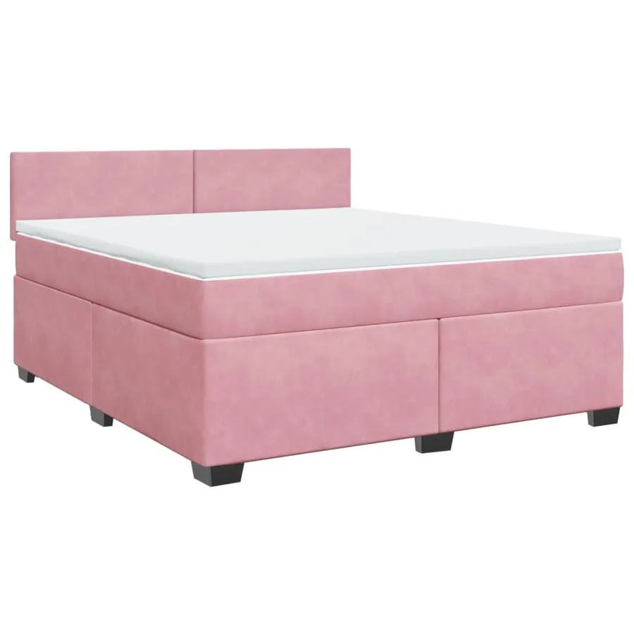 Sommier à lattes de lit avec matelas Rose 180x200 cm Velours - 2