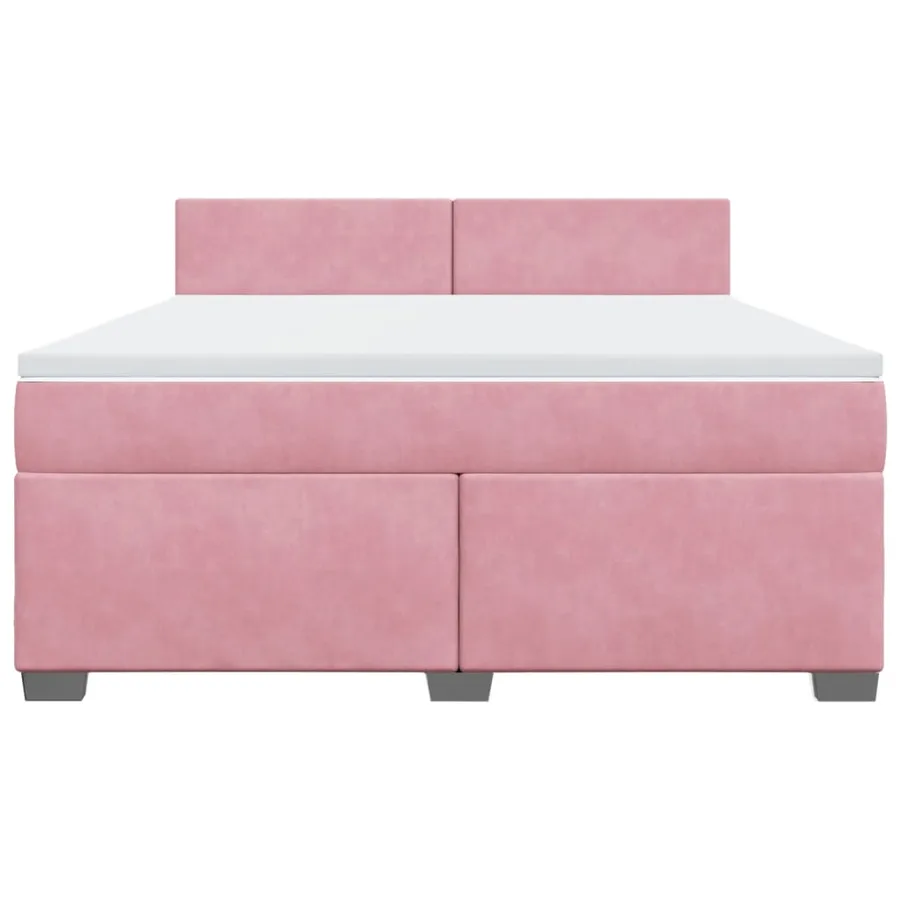 Sommier à lattes de lit avec matelas Rose 180x200 cm Velours - 4