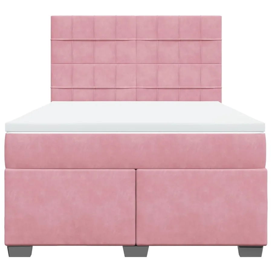 Sommier à lattes de lit avec matelas Rose 160x200 cm Velours - 6