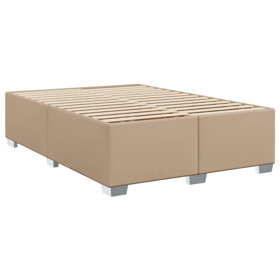 Sommier à lattes de lit avec matelas Cappuccino 140x190 cm - 5