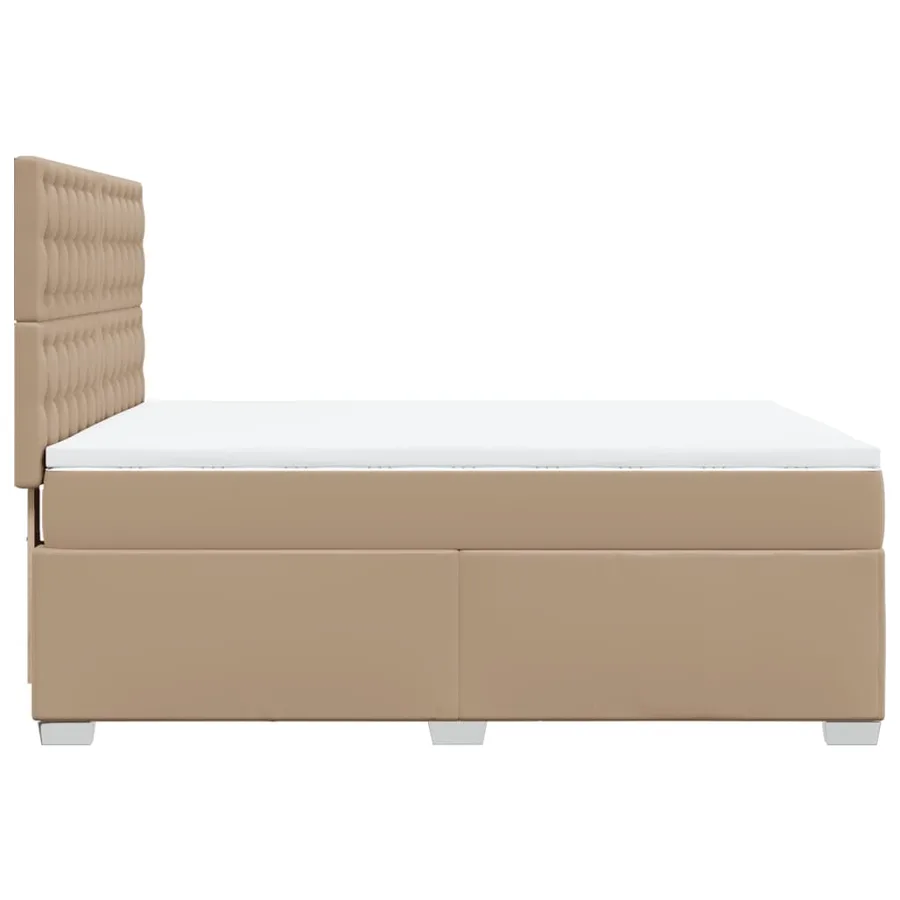 Sommier à lattes de lit avec matelas Cappuccino 140x190 cm - 9