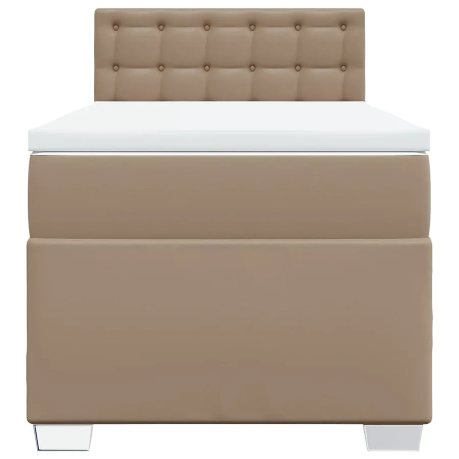 Sommier à lattes de lit avec matelas Cappuccino 90x190 cm - 4