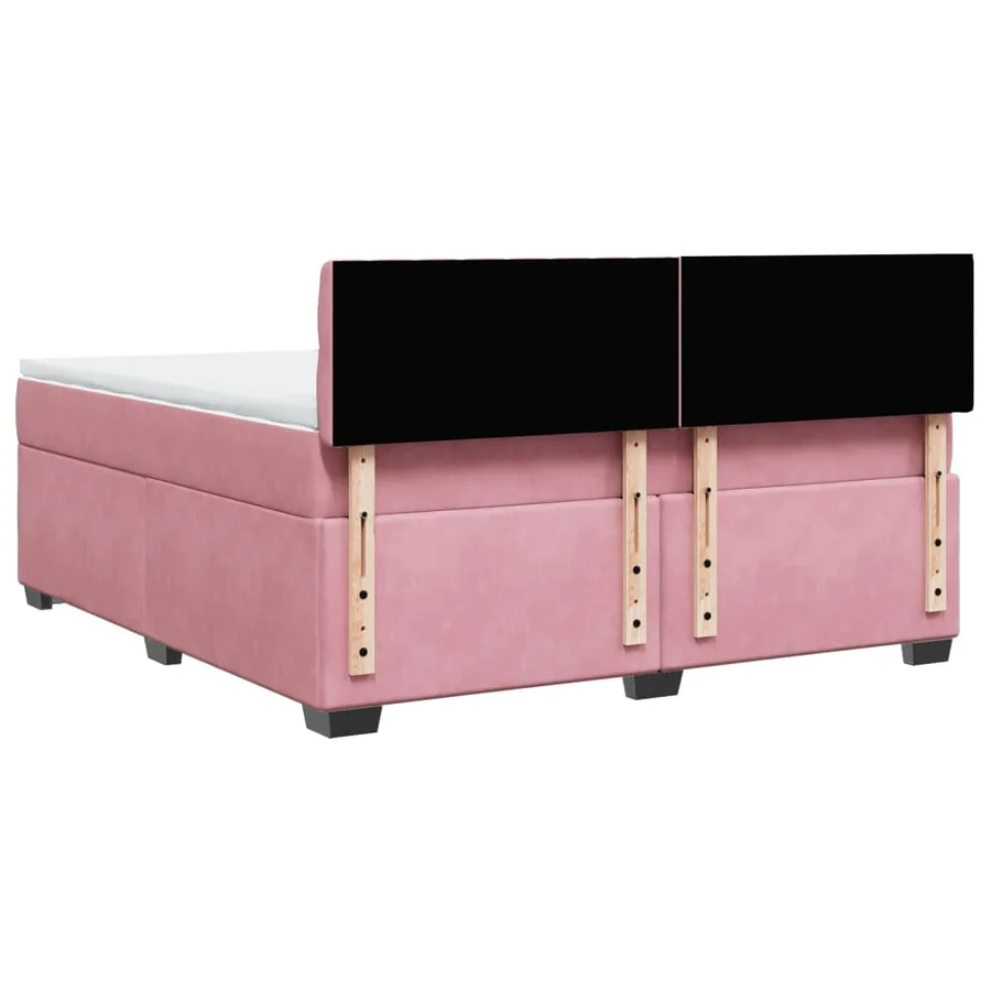 Sommier à lattes de lit avec matelas Rose 180x200 cm Velours - 10
