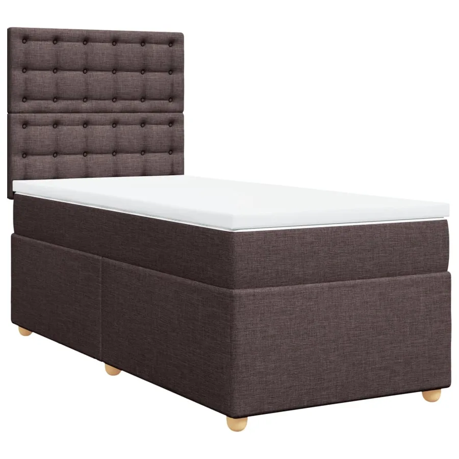 Sommier à lattes de lit avec matelas Marron foncé 80x200 cm - 2