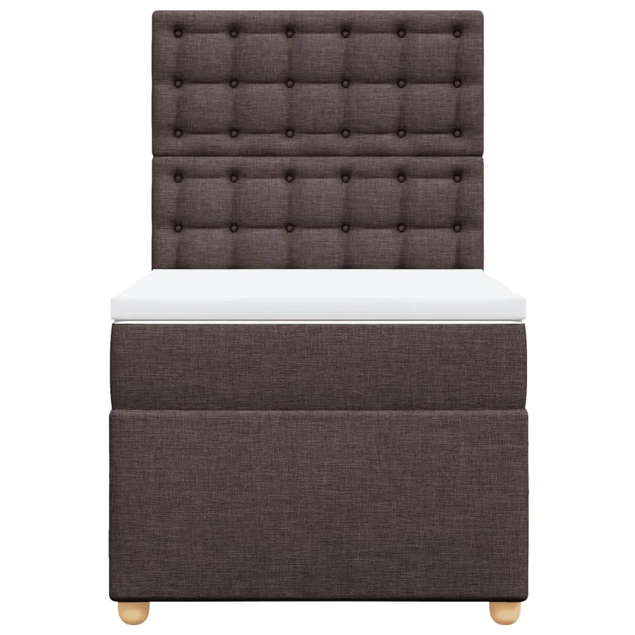 Sommier à lattes de lit avec matelas Marron foncé 80x200 cm - 4