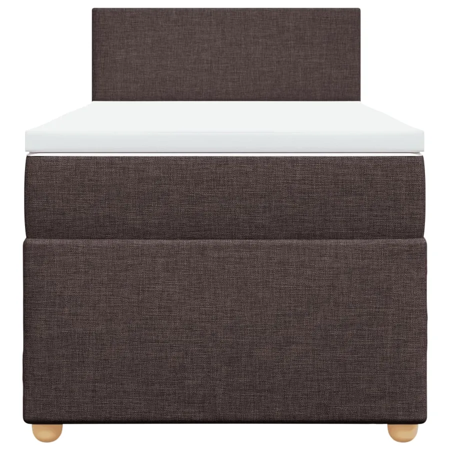 Sommier à lattes de lit avec matelas Marron foncé 80x200 cm - 4