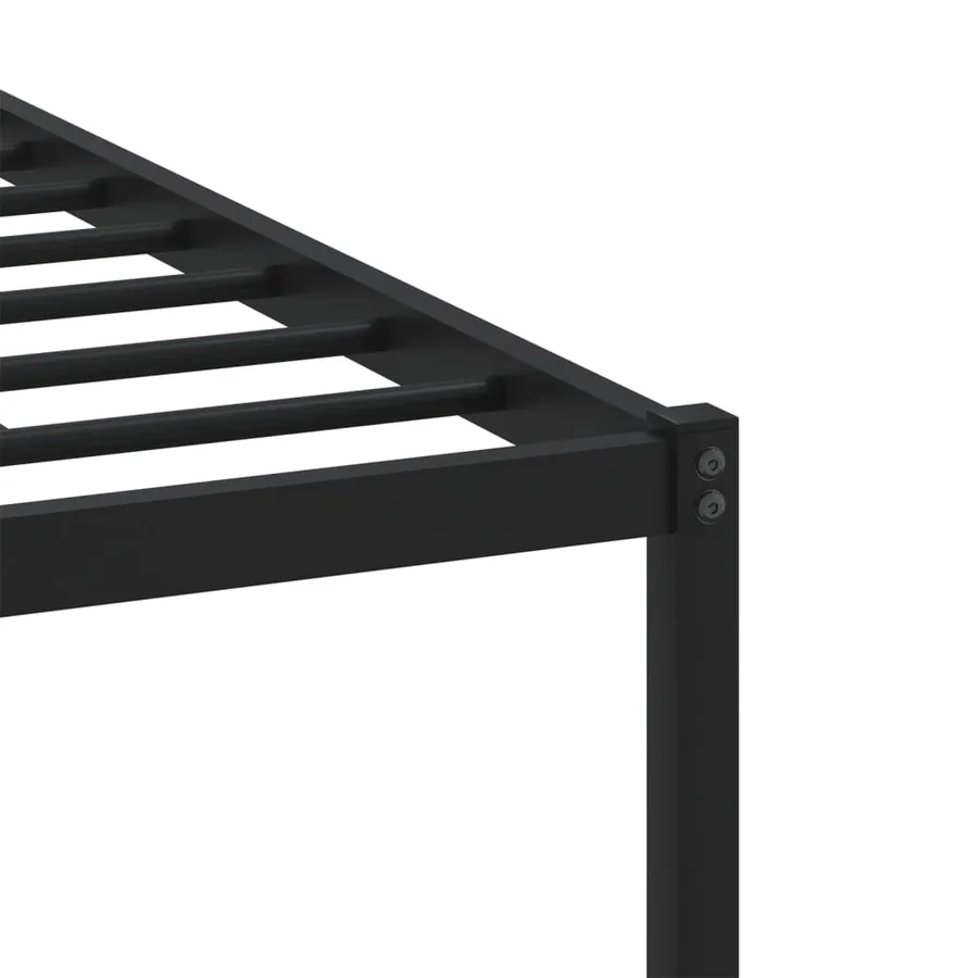 Cadre de lit en métal sans matelas chêne fumé 200x200 cm - 8