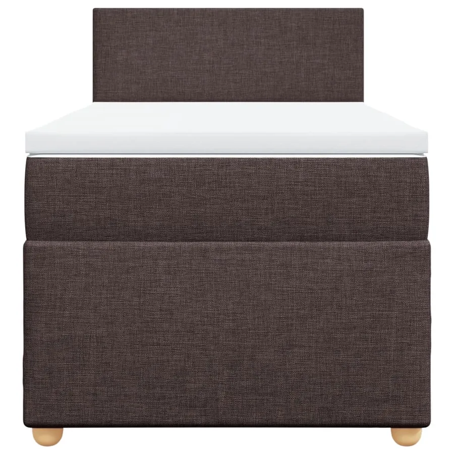 Sommier à lattes de lit avec matelas Marron foncé 80x200 cm - 6