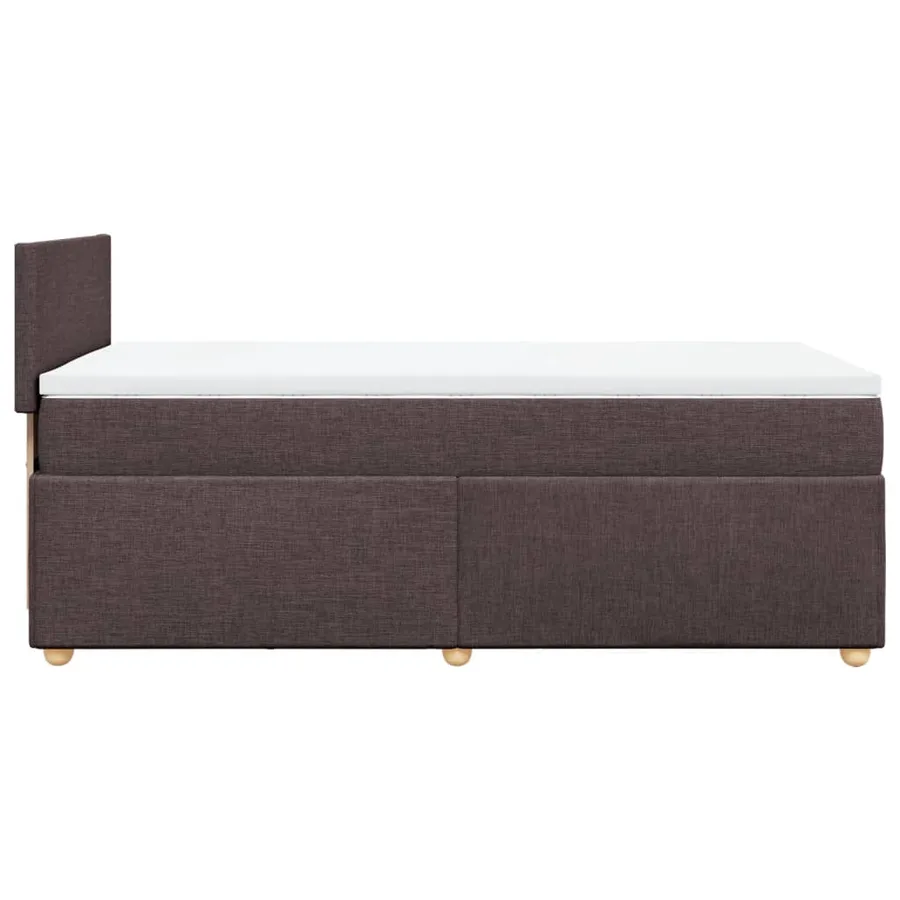 Sommier à lattes de lit avec matelas Marron foncé 80x200 cm - 7
