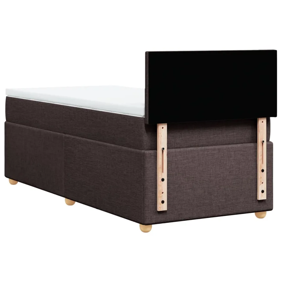 Sommier à lattes de lit avec matelas Marron foncé 80x200 cm - 8