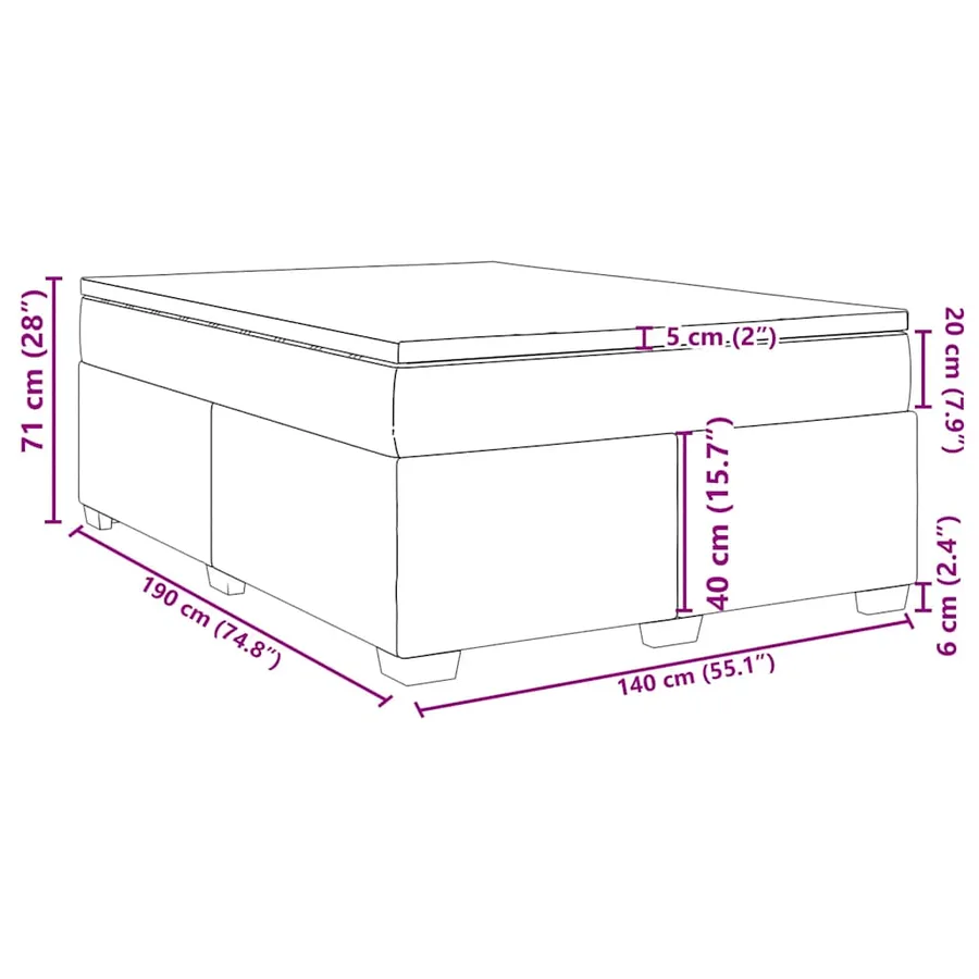 Sommier à lattes de lit avec matelas Cappuccino 140x190 cm - 12