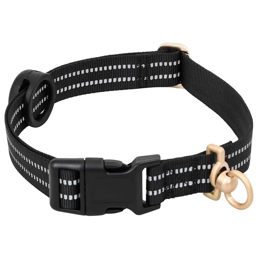 Harnais pour chien avec laisse et collier réglables noir XL - 7