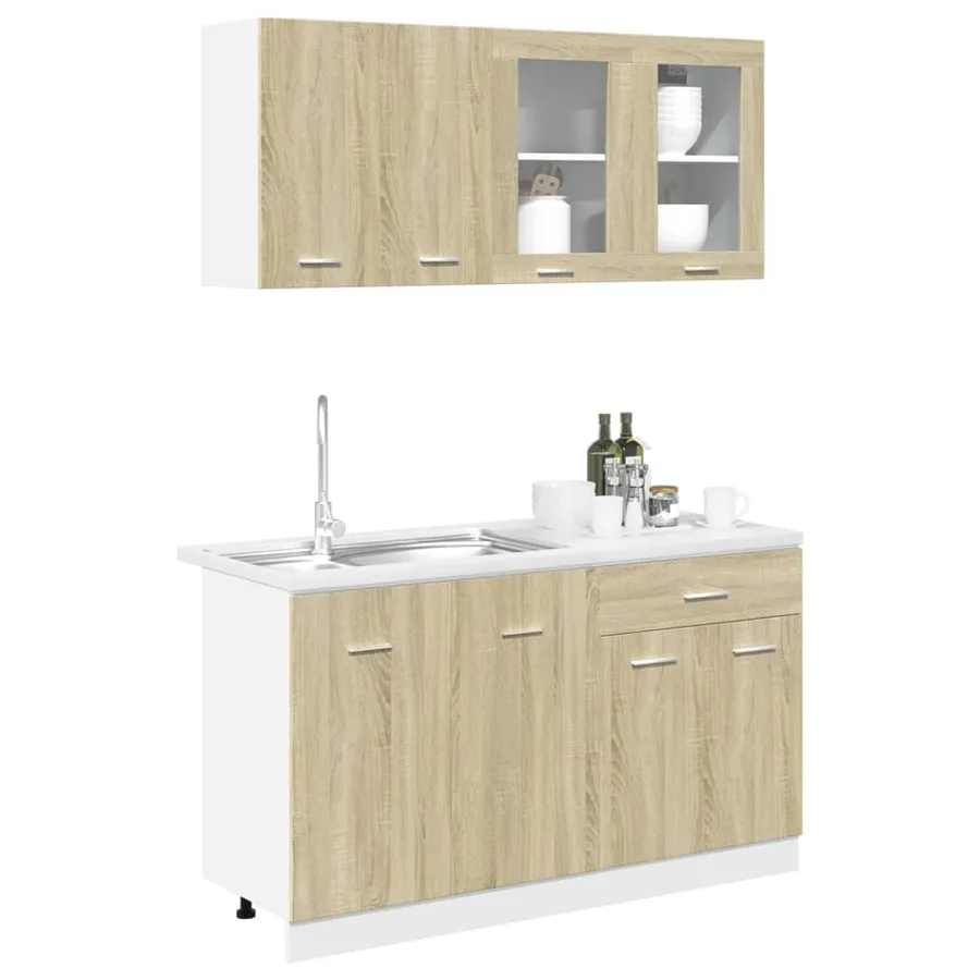 Ensemble de 4 meubles de cuisine "Lyon" en chêne Sonoma - 3