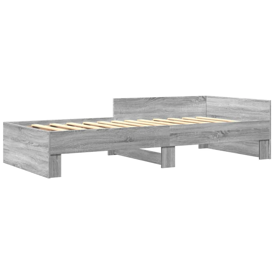 Cadre de lit sans matelas sonoma gris 90x200 cm - 3
