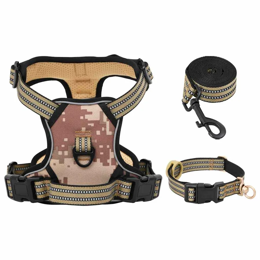 Harnais pour chien avec laisse et collier réglables S - 4