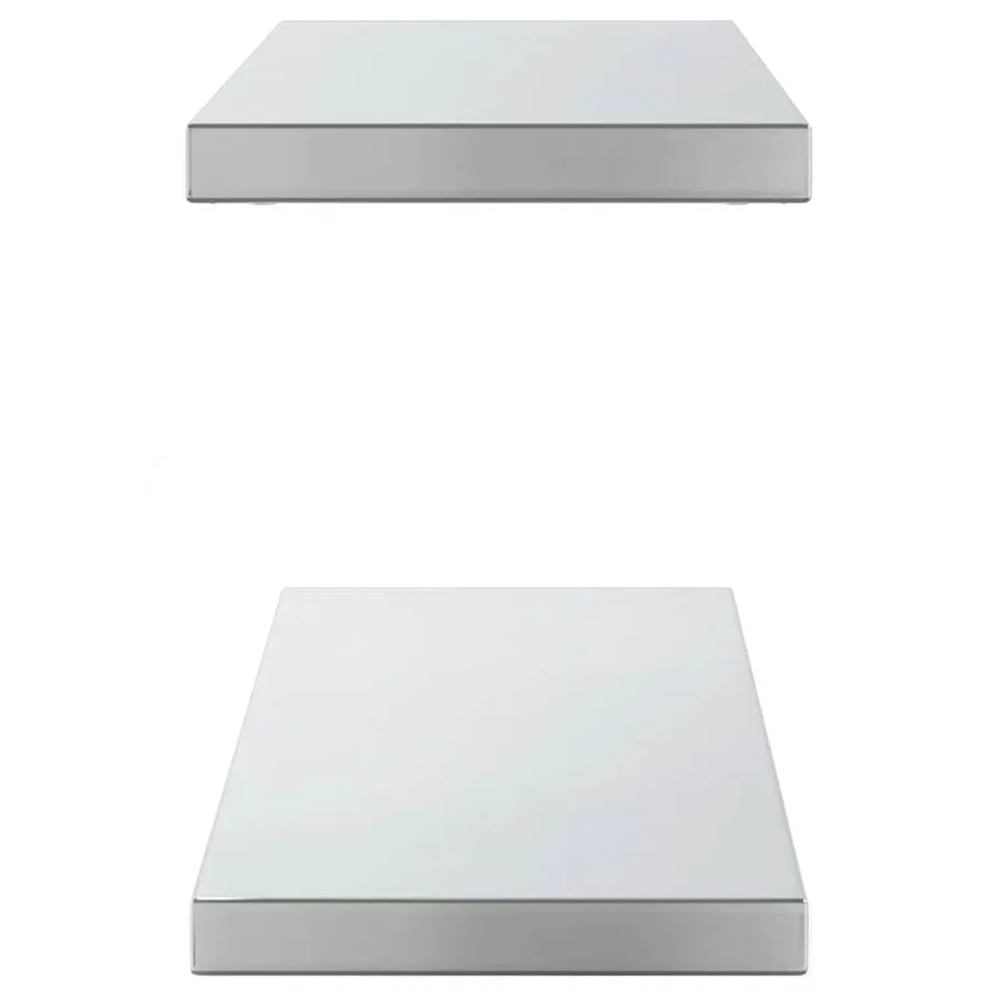 Étagères murales 2 pcs 100x23,5 cm argenté acier inoxydable - 5