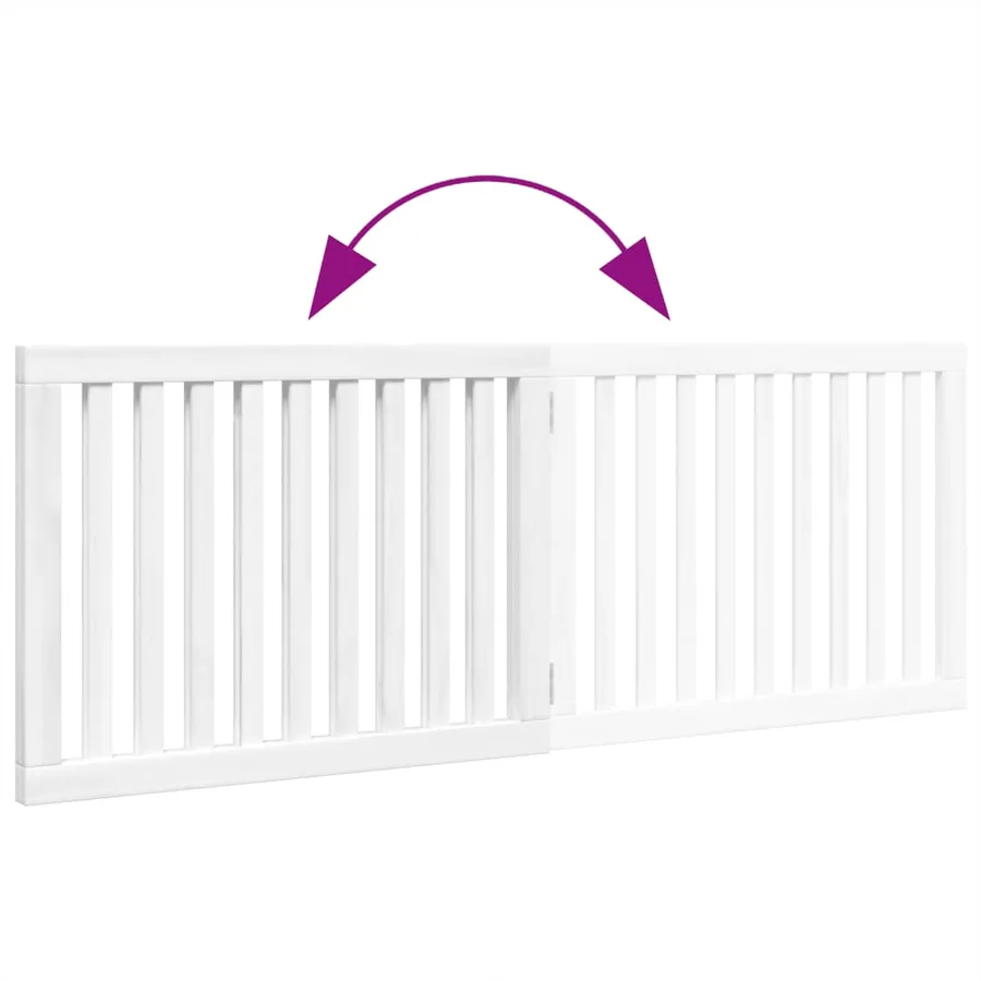 Barrière pour chien pliable 2 panneaux 160 cm bois de peuplier - 7