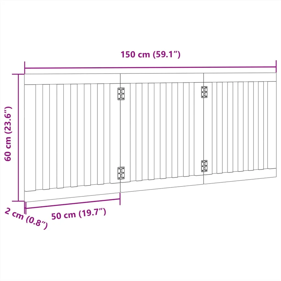 Barrière pour chien pliable à 3 panneaux 150 cm Bois de peuplier - 9