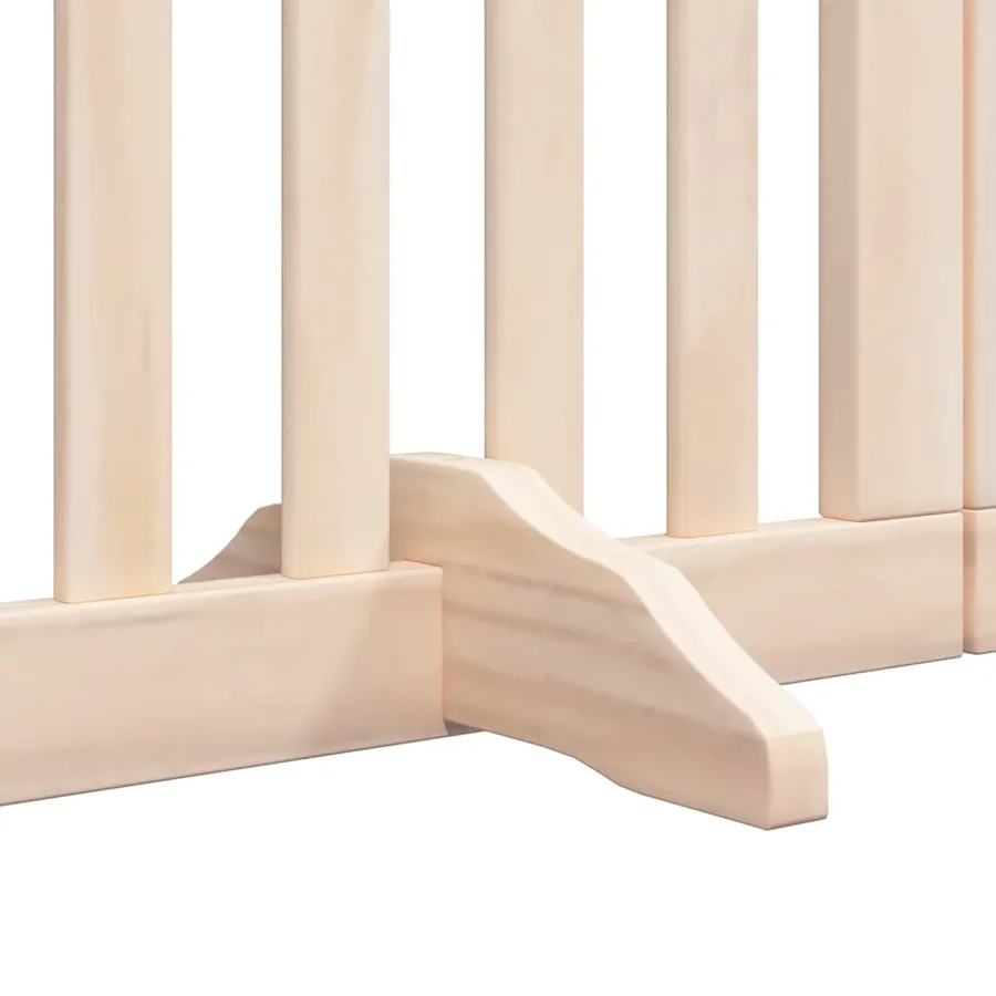 Barrière pour chien porte pliable 15 panneaux bois de peuplier - 6