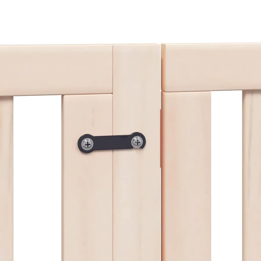 Barrière pour chien porte pliable 15 panneaux bois de peuplier - 7