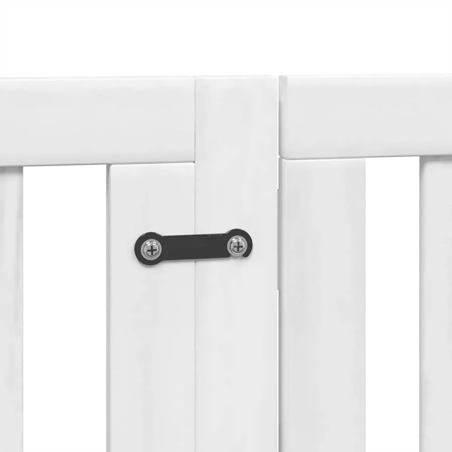 Barrière pour chien porte pliable 12 panneaux bois de peuplier - 7