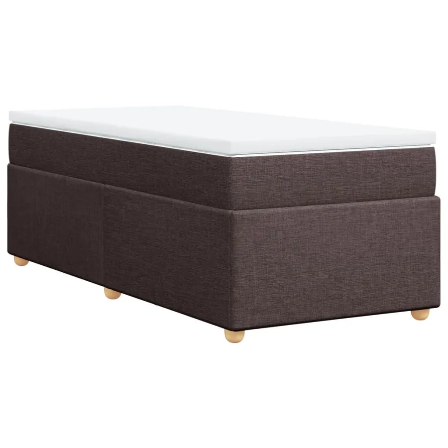Sommier à lattes de lit avec matelas Marron foncé 90x190 cm - 2