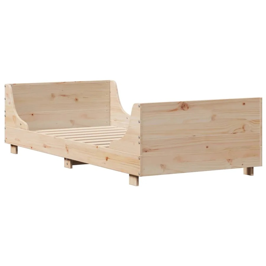 Cadre de lit sans matelas 100x200 cm bois massif de pin - 3