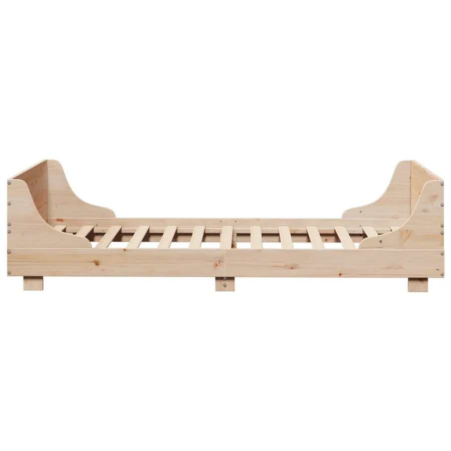 Cadre de lit sans matelas 100x200 cm bois massif de pin - 5