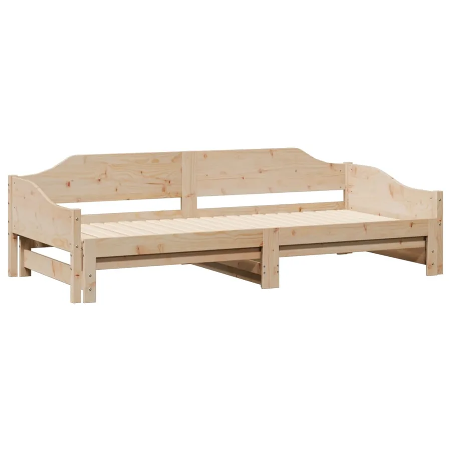 Lit de jour et lit gigogne sans matelas 90x200 cm bois massif - 5
