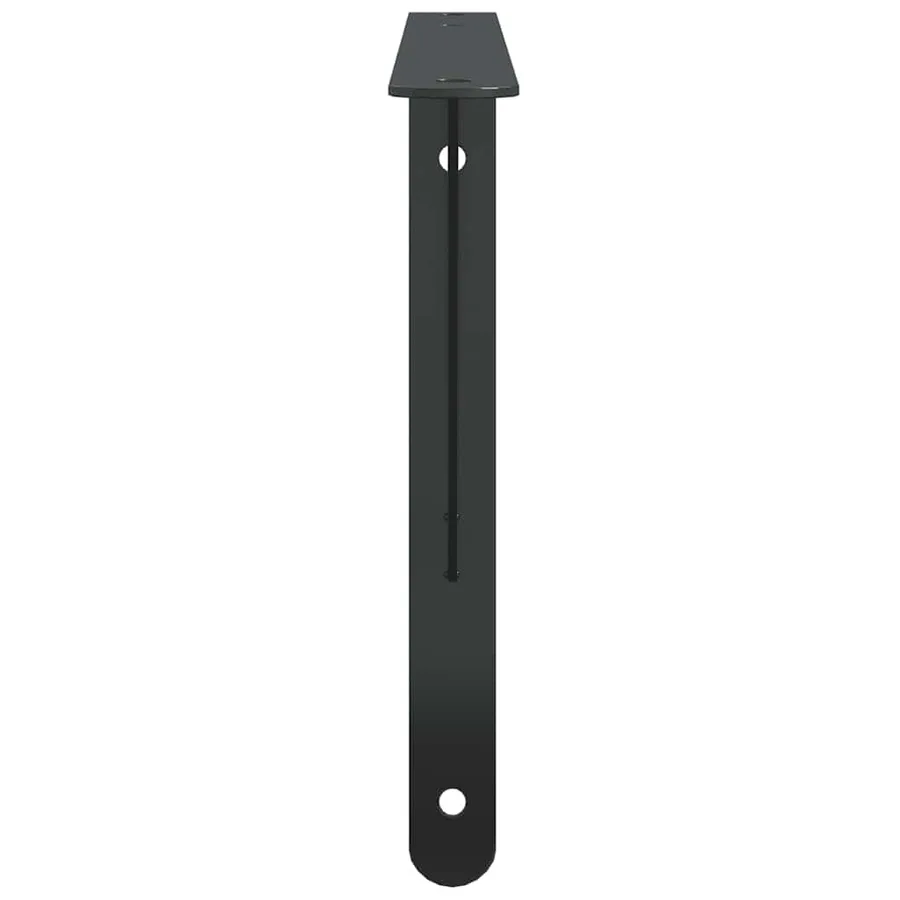 Supports d'étagères 4 pcs 40x2,5x25 cm noir acier inoxydable - 6