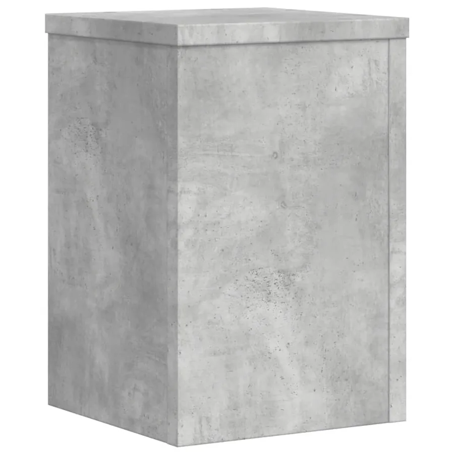 Supports pour plantes 2 pcs gris béton bois d'ingénierie - 5