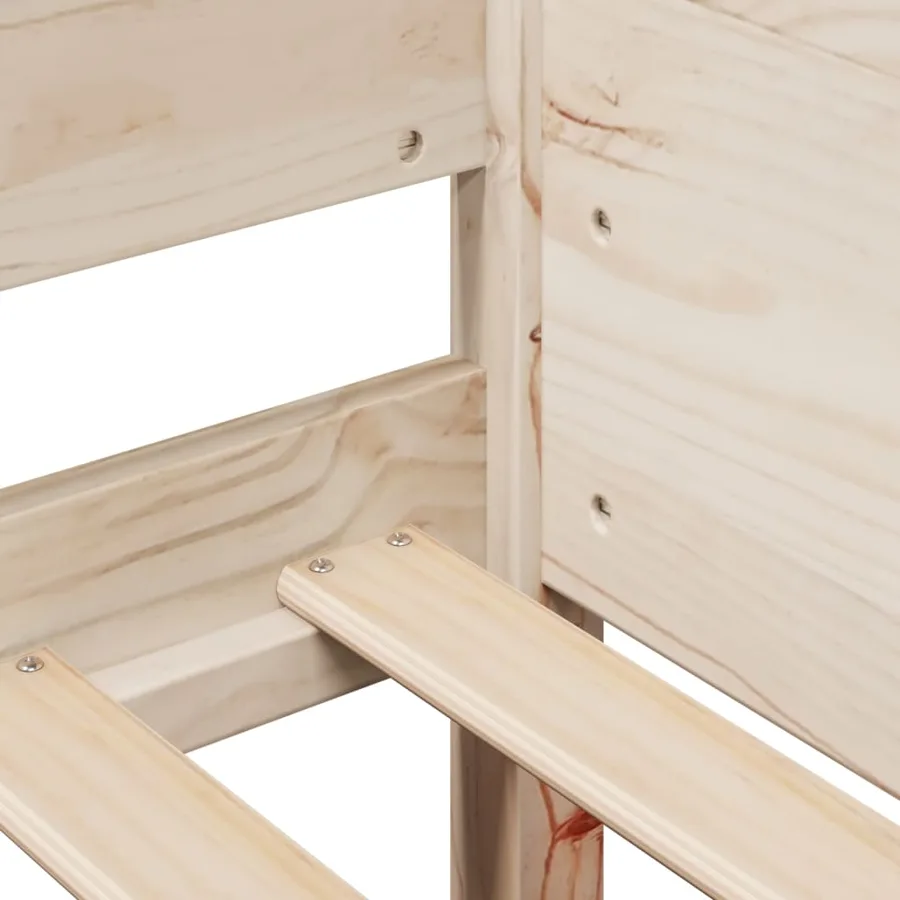 Cadre de lit sans matelas 80x200 cm bois massif de pin - 8