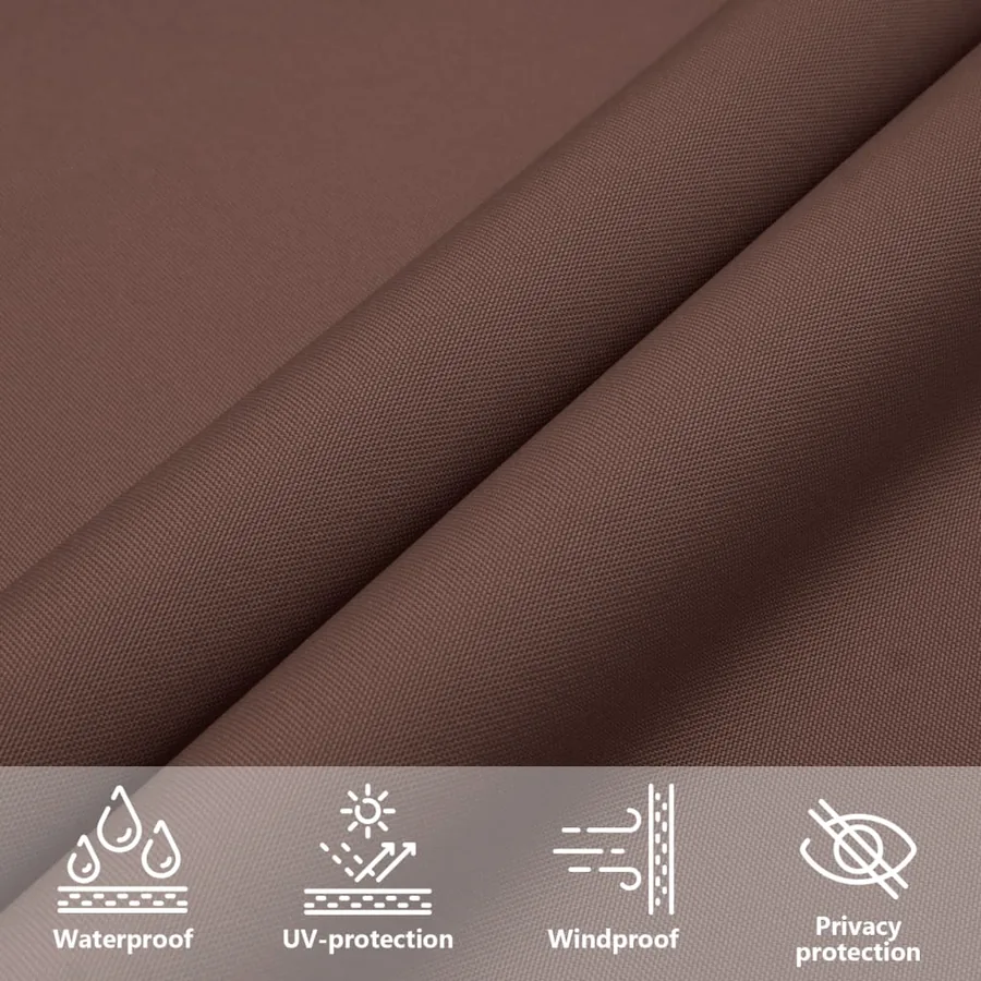 Voile de parasol tissu oxford rectangulaire 2,5x5 m marron - 7