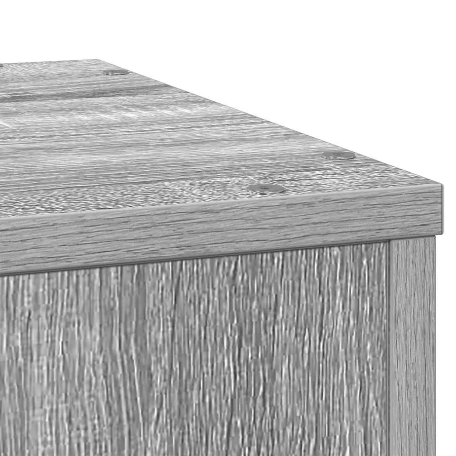 Support pour plantes sonoma gris 33x33x100 cm bois d'ingénierie - 7